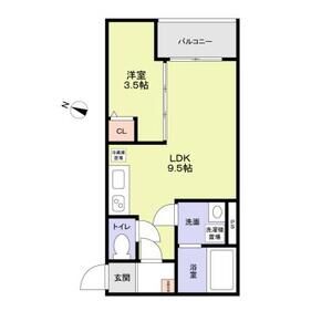 1LDK 間取り図