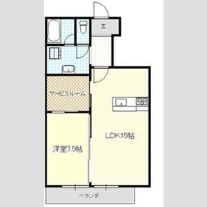 1LDK 間取り図