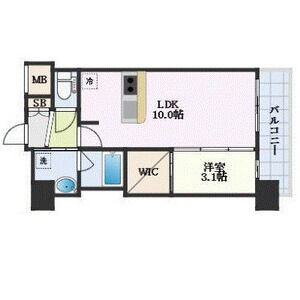 1LDK 間取り図