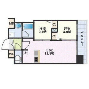 2LDK 間取り図