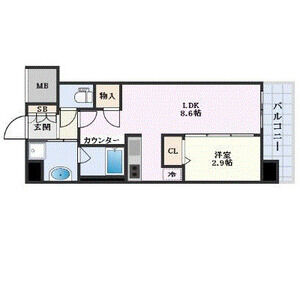 1LDK 間取り図