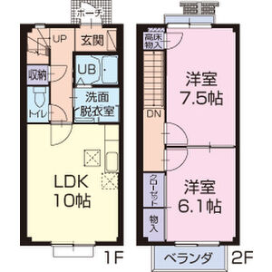 2LDK 間取り図