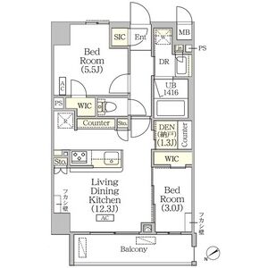 2LDK 間取り図