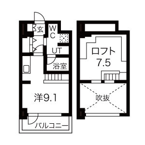 ワンルーム 間取り図