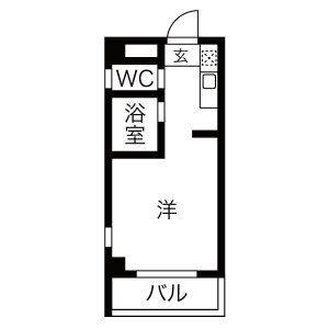 ワンルーム 間取り図