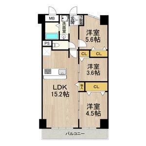 3LDK 間取り図