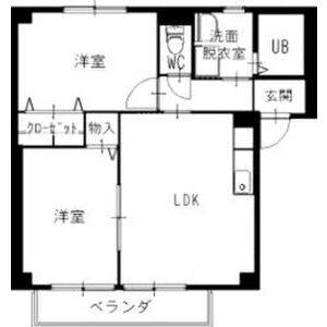 2LDK 間取り図