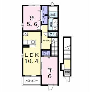 2LDK 間取り図