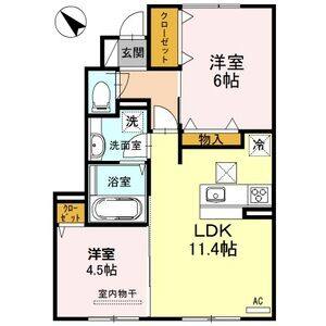 2LDK 間取り図