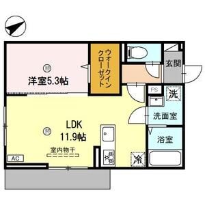 1LDK 間取り図