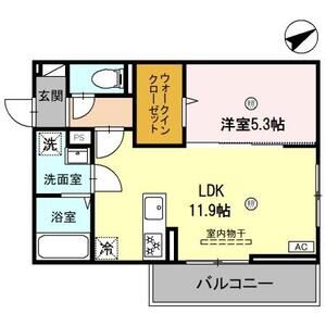 1LDK 間取り図