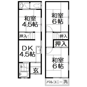 3DK 間取り図