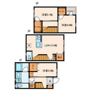 3LDK 間取り図