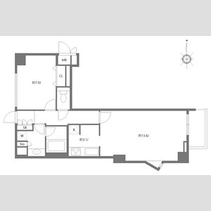 1LDK 間取り図