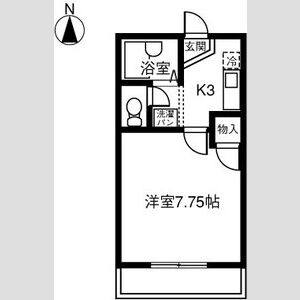 1K 間取り図