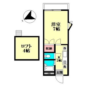 1K 間取り図