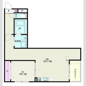 1LDK 間取り図