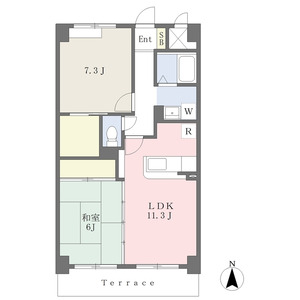 2LDK 間取り図
