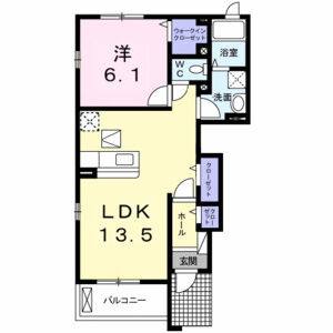 1LDK 間取り図