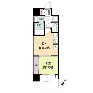 1DK 間取り図