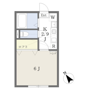 1K 間取り図