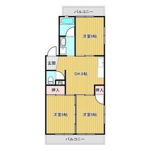 3DK 間取り図