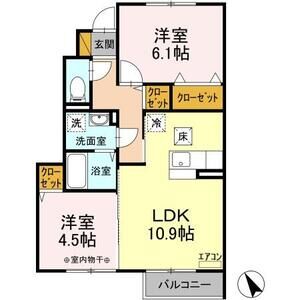 2LDK 間取り図