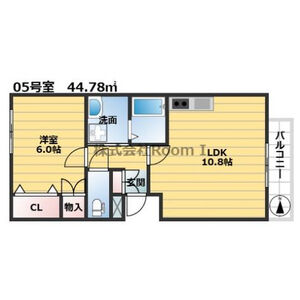 1LDK 間取り図