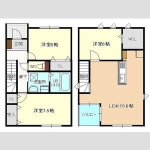 3LDK 間取り図