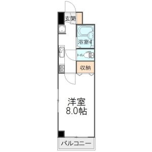 1K 間取り図