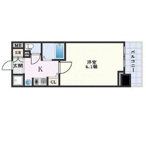 1K 間取り図