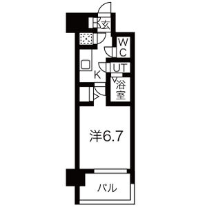 1K 間取り図