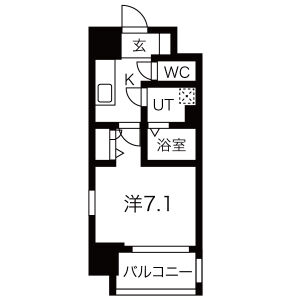 1K 間取り図