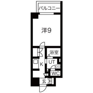 1K 間取り図