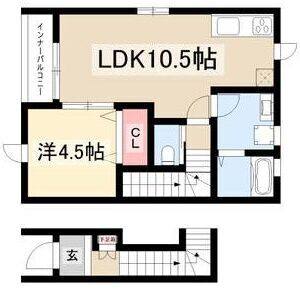 1LDK 間取り図