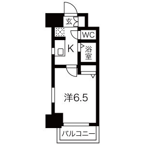 1K 間取り図