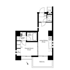 1LDK 間取り図
