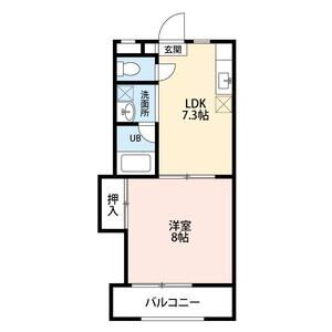 1DK 間取り図