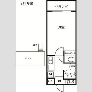 1K 間取り図