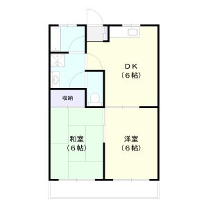2DK 間取り図