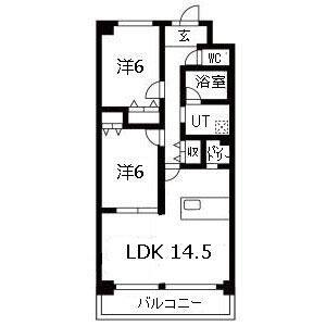 2LDK 間取り図