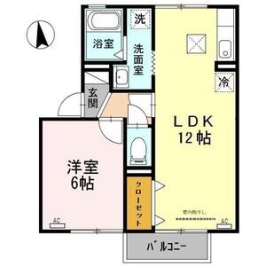 1LDK 間取り図