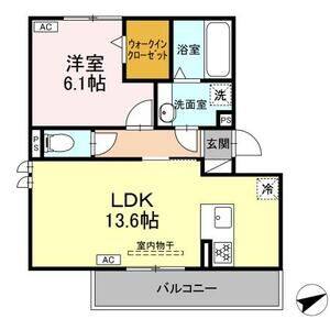 1LDK 間取り図