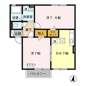 2DK 間取り図