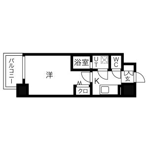 1K 間取り図
