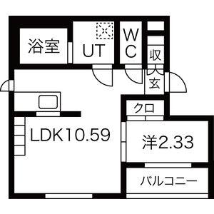 1LDK 間取り図