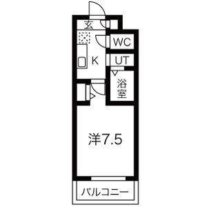 1K 間取り図