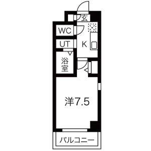 1K 間取り図