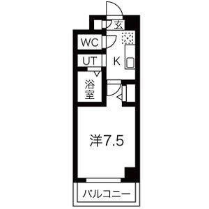 1K 間取り図