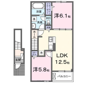 2LDK 間取り図